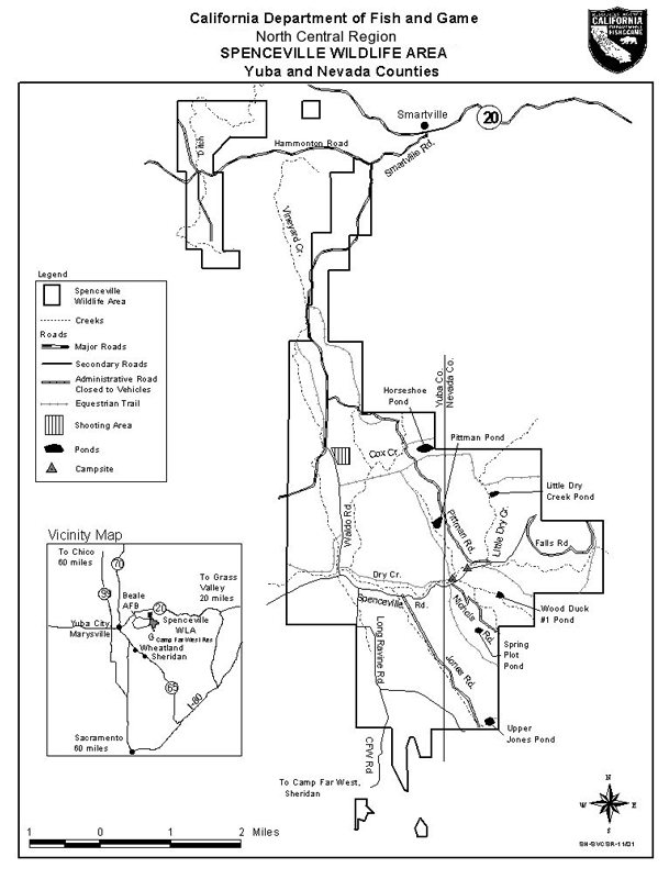 CDFG Map of Spenceville Wildlife Area