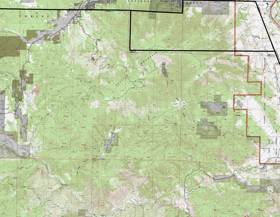 USGS 7.5-minute topo map of Frazier Mountain