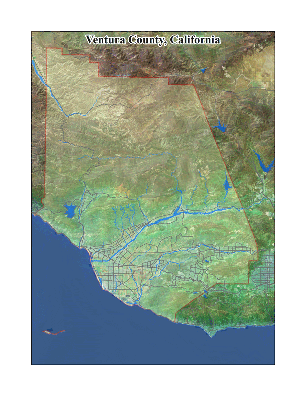 Map of Ventura County